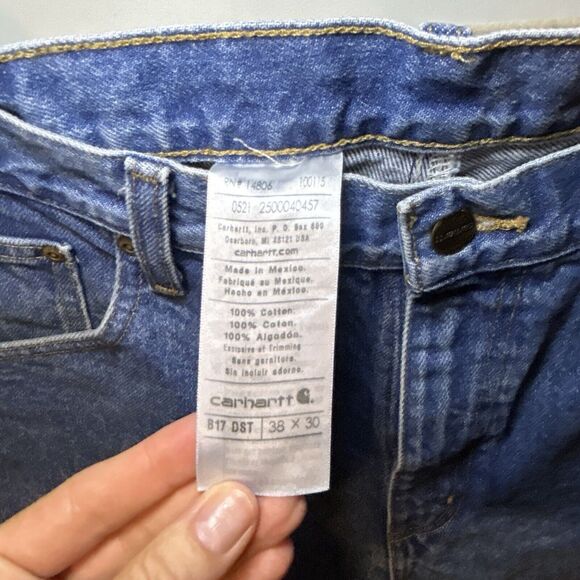 Carhartt Mens Blue Denim Jeans B17 DST 38x30 - Picture 2 of 4